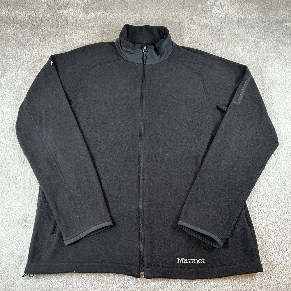 Marmot Men's Rocklin Full-Zip‎ Polartec Fleece Jacket Black Size Medium Outdoor